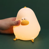 Veilleuse LED en silicone souple en forme de poussin potelé – Cadeau idéal pour les enfants et les filles